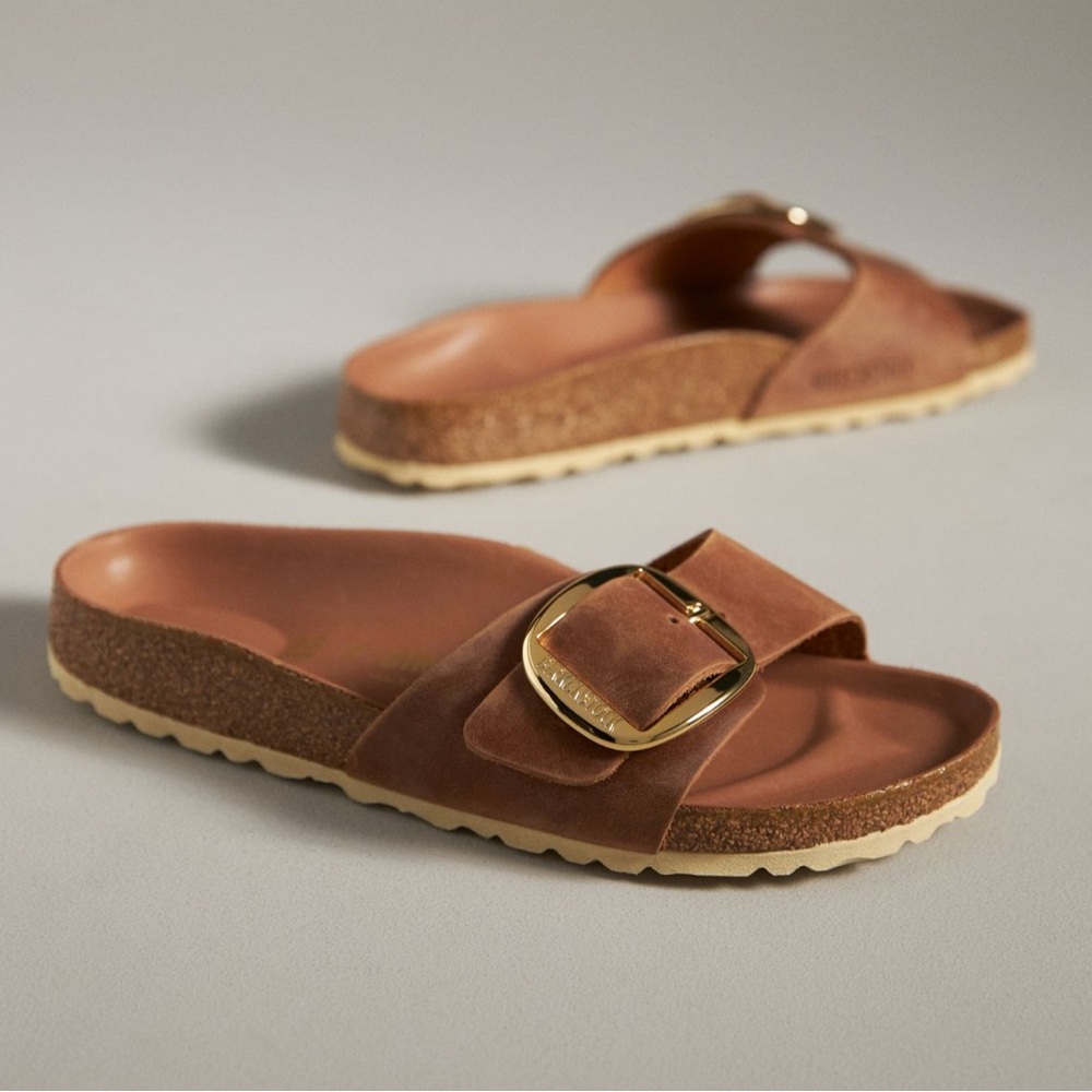 Birkenstock Madrid Big Buckle Nubuck Sandals